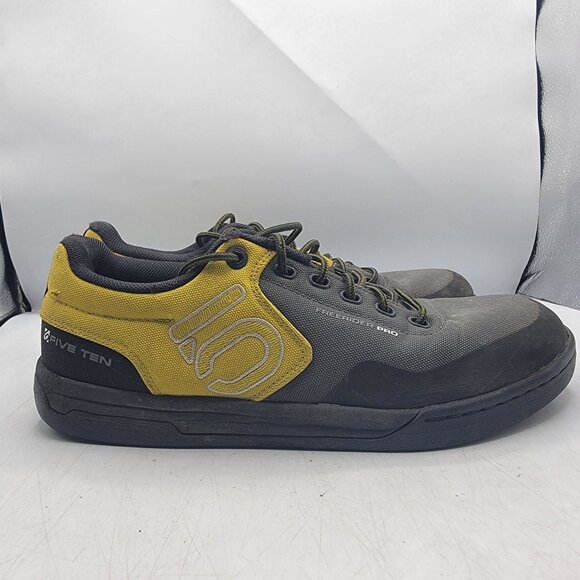 Adidas Five Ten Freerider Pro Mens 10.5 Black Yellow Flat Mountain Bike Shoes - Picture 13 of 13